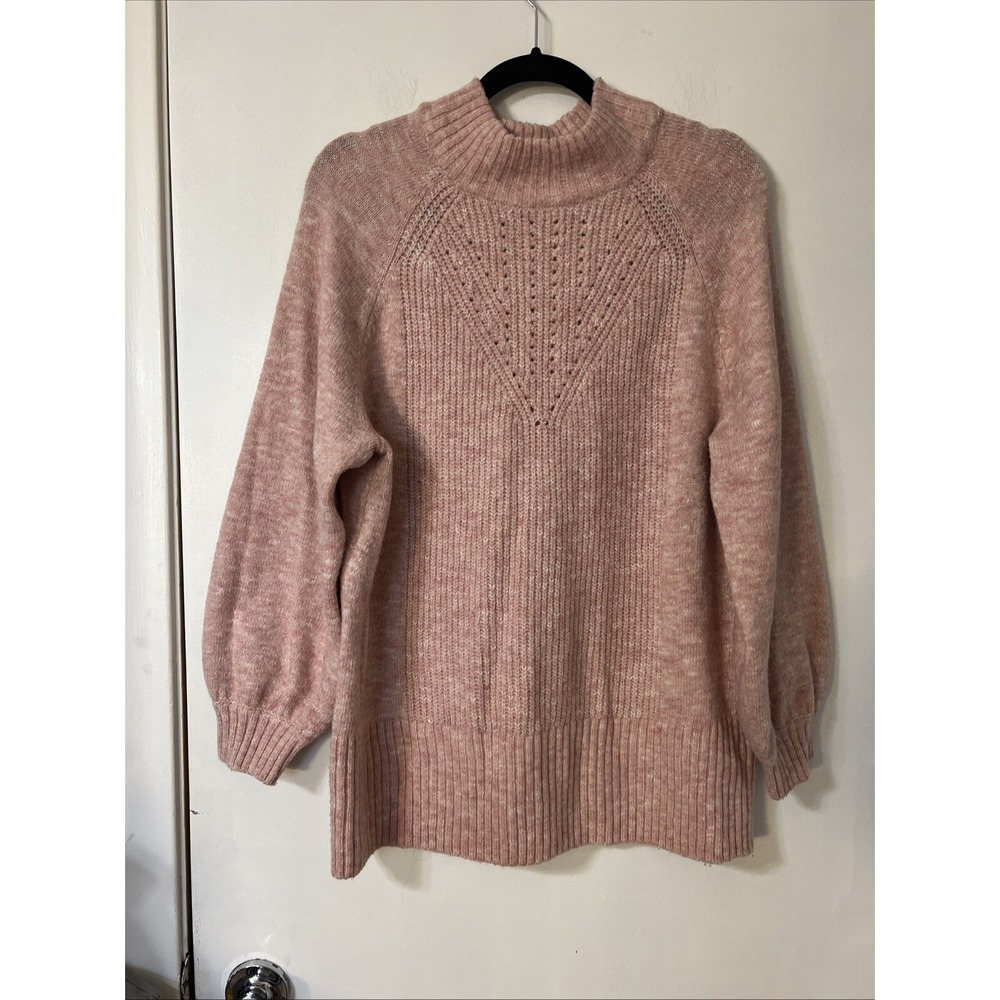 lc Lauren Conrad Womens Knit Texture Sweater Sz ‎ L Wool Blend